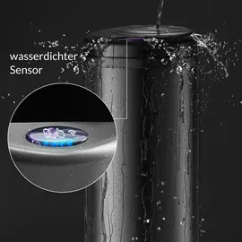 monzana Monzana® Mülleimer Küche mit Sensor Edelstahl USB Ladekabel Berührungslos Deckel Hygienisch Papierkorb Automatik Abfalleimer Wasserdicht Büro
