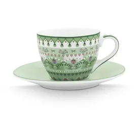 Pip Studio Espressotasse mit Untertasse 0,12 l Lichtgrün