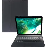 DEQSTER Slim Combo Keyboard für iPad Tablet Tastatur, Schwarz