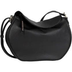 Umhängetasche GABOR "Marcella", Damen, Gr. B/H/T: 35,5cm x 26cm x 11,5cm, schwarz, Polyurethan, Taschen, griffiges Lederimitat in dezenten Formen mit Nieten verziertem Zipper