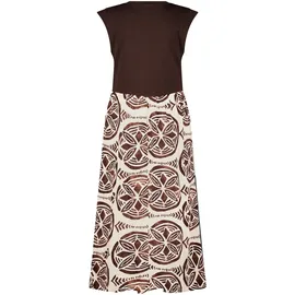 Cartoon Druckkleid A-Linie Beige 34