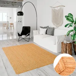 Teppich »Bjarka«, rechteckig, 10 mm Höhe, meliert, 100% Jute, handgewebt, auch als Läufer & in rund erhältlich, 82159040-0 natur 10 mm