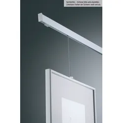 Bilderrahmen-Set GARESA "Bilderaufhängung" Gr. 2, grau (aluminiumfarben), Belastbarkeit 10 kg, Seillänge 150cm, kürzbar, Aluminium, Bilderrahmen, Bilderaufhängung für Bilderschiene 300 - Aluschiene "300"