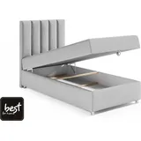 4myBaby GmbH Best for Home Boxspringbett mit Bettkasten Trinity K10-SINGLE 100x200 Bonellfederkern inkl. Topper | Beige | Beige