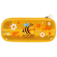 Legami - Wonderwow Federmäppchen, Bee Motiv,2 Fächer und Stifthalter innen, Innenfach mit Netzstoff, Reißverschluss, 23 x 11 x 5 cm