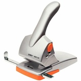 Rapid Registraturlocher HDC65, Gussmetall, 65 Blatt, silber/orange