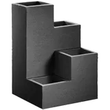 Dynamic24 Blumentreppe Kübel Pflanzkübel Blumenkasten Blumenkübel Blumentopf Beton Optik