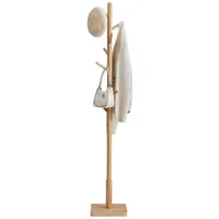 VASAGLE Garderobenständer Baumform Massivholz Beige