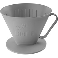 Fackelmann Filterbehälter Nr. 4 ECO, Filterhalter für frischen Kaffee, nachhaltiger Kaffeefilter für bis zu 4 Tassen, hochwertiger Handfilter (Farbe: Lichtgrau)