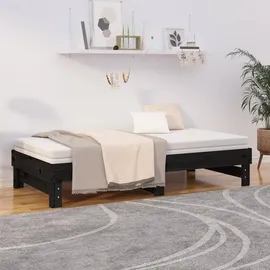 vidaXL Tagesbett 90 x 190 cm Schwarz