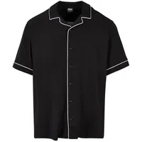 URBAN CLASSICS Bowling Shirt - Schwarz - XXL