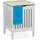Relaxdays Wäschekorb mit Sitz, Landhausstil, 40 l Wäschesammler, Holz & Stoff, Badhocker HxBxT: 55 x 41 x 41 cm, weiß