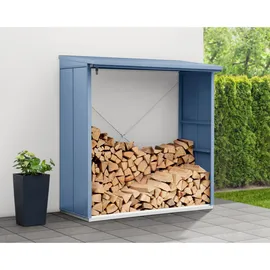 Hörmann Kaminholzregal Elegant-V Typ 2 Metall 181,4 x 102,5 x 198 cm Taubenblau