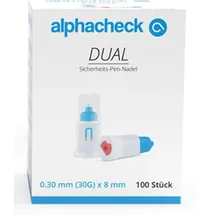 Berger Med Gmbh Alphacheck dual Sicherheits-pen-nadeln 30 Gx8 mm