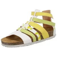 THINK! Think Moe Sandale weiß gelb für Damen, weiß,