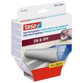 Tesa Klett-Verlegeband zum Aufkleben (L x B) 10m x 50mm Weiß 1St.