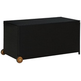 furnicato Gartenbox Garten-Auflagenbox Schwarz 120x65x61 cm Poly Rattan (1 St) schwarz