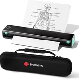 Phomemo M08F A4 Mobiler Drucker, Thermodrucker Unterstützt A4 Thermopapier, Tragbarer Drucker für Unterwegs Reisedrucker für Büro, Zuhause,mit 1 Aufbewahrungsbox