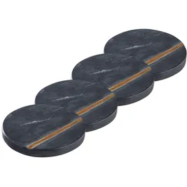 BUTLERS Untersetzer Marble 4er-Set in Schwarz / Gold | Gr.: onesize