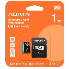A-Data ADATA AUSDX1TUI3V30SA2-RA1 Memory Card 1 TB MicroSDXC UHS-I AUSDX1TUI3V30SA2-RA1