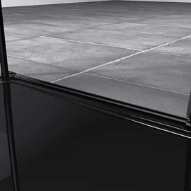 SoGood doporro Duschkabine Duschabtrennung Schwarz 90x120x195cm Eckdusche mit Duschwanne ESG-Sicherheitsglas Klarglas inkl. beidseitiger Easy-Clean-Beschichtung Ravenna64