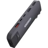 Sitecom 6-in-2-Multiport-Hub für MacBook Pro Schwarz - Schwarz