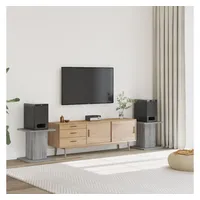 vidaXL Lautsprecherständer 2 Stk. Grau Sonoma 30x30x40cm Holzwerkstoff