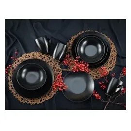 CreaTable Kombiservice Black Matt 16-tlg. schwarz