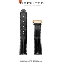 Hamilton Leder Rail Road Band-set Leder-schwarz-20/18 H690.405.107 - schwarz