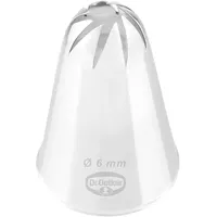 Dr. Oetker Rosettentülle, 6 mm, Rosettentülle aus der Tüllen-Manufaktur, Backzubehör zum Dekorieren (Farbe: Silber), Menge: 1 Stück