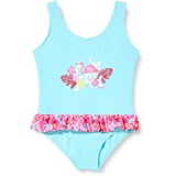 Playshoes Mädchen UV-Schutz Badeanzug Schwimmanzug Badebekleidung, Flamingo, 122/128
