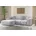 Eckcouch L form Wohnzimmer Couch SIENA stoff Poso Grau Ottomane Links Grau