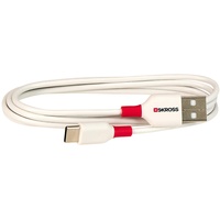 Skross USB 2.0 USB-A Stecker, USB-C® Stecker 1.20m Weiß Rund SKCA0002A-C120CN