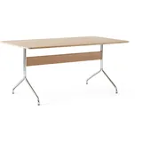 &Tradition - Pavilion Dining Esstisch AV18, 160 x 90 cm, Eiche klar lackiert / Gestell chrom