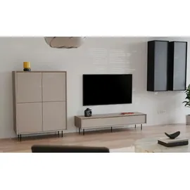CaliCosy Stream TV-Lowboard 160 cm Beige Holzwerkstoff