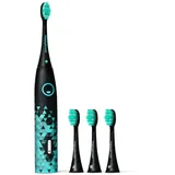happybrush Eco Vibe 3 Black-Mint + Aufsteckbürsten 3 St.