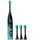happybrush Eco Vibe 3 Black-Mint + Aufsteckbürsten 3 St.