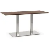 Kadima Design Tisch mit Stahlgestell & Holzplatte. Braun. 150x70x75 cm - Braun