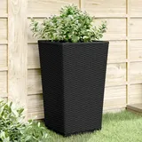 vidaXL Pflanzkübel 4 Stk. Schwarz 32,5x32,5x57 cm PP