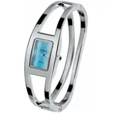 Feminine Tavolino Spangenuhr Damenuhr Stahl Silber Blau Uhr Armbanduhr