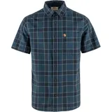 Fjällräven Övik Travel Kurzarmhemd Indigo Blue / Dark Navy S