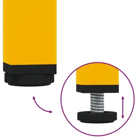 vidaXL Nachttisch Senfgelb 36x39x50,5 cm Stahl