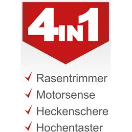 SCHEPPACH - 4in1 Multigartengerät MFH5200-4P 1.8PS 1300 w 2-Takt-Motor 450 mm Schnittbreite