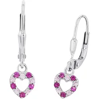 Prinzessin Lillifee Ohrhänger Herz, mit Zirkonia synth., 2,1 cm, Kommt in Schmuck Geschenk Box