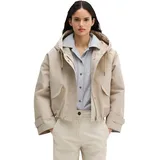 Marc O'Polo "aus Cotton-Nylon-Mix", Damen, Gr. 46, beige (linen beige), Obermaterial: 75% Baumwolle, 25% Polyamid. Futter: 100% Polyester, unifarben, loose fit, Jacken Outdoorjacke