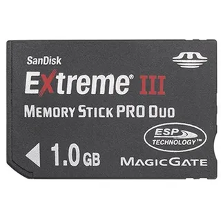 SanDisk Extreme III Memory Stick Pro Duo Speicherkarte 1GB (original Handelsverpackung)