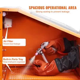 Vevor Sandstrahlkabine Aluminium/Stahl 151 L orange