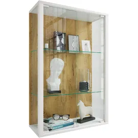 VCM Wandvitrine Glas Udina M 60 x 25 x 80 cm Weiß