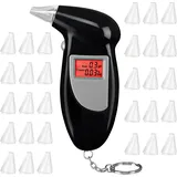 Lotvic Alkoholtester, Professioneller Tragbarer Alkoholtester mit 30 Mundstücke, Polizeigenau Alkoholmessgeräte Professioneller Alkohol Tester, Geschenk für Männer Papa Freunde