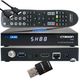 OCTAGON SX88 4K UHD S2+IP Multistream SAT Receiver + 300 Mbits Wifi Stick SAT-Receiver